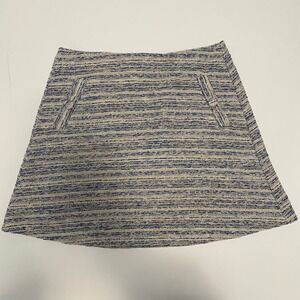 Loft Tweed Mini Skirt M Preppy Light‎ Academia Twee Heritage